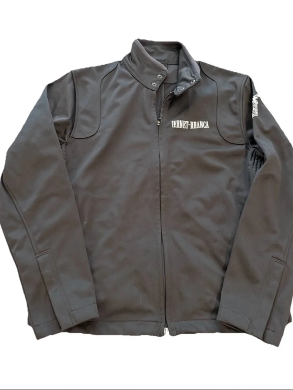 OGIO Fernet-Branca Black Soft Shell Full Zip Jacket Embroidered Logo Size S